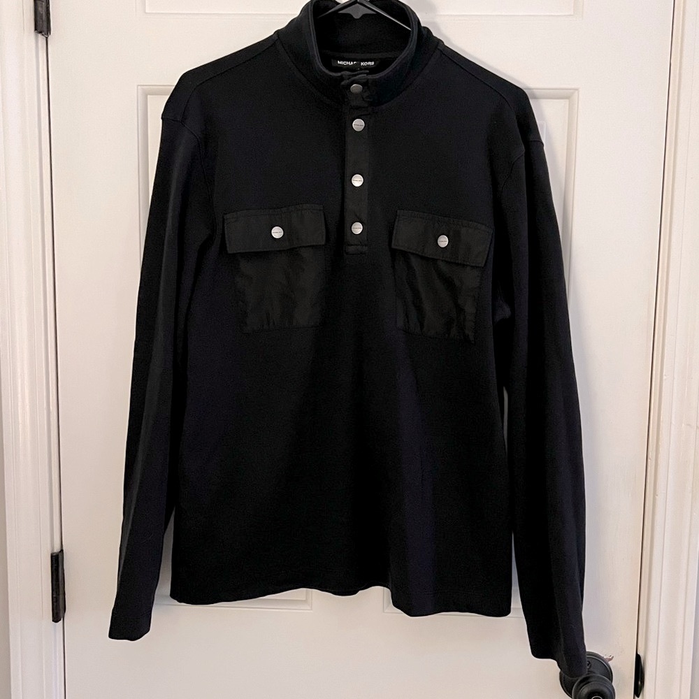 Michael Kors Black cotton jacket large - Picture 1 of 6